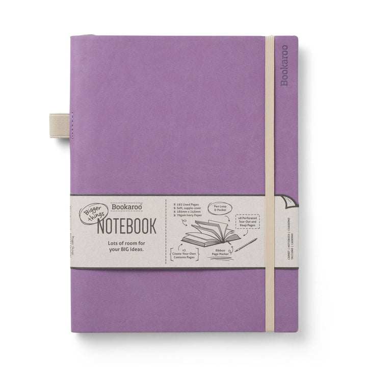 Bookaroo Bigger Things Notebook: Purple