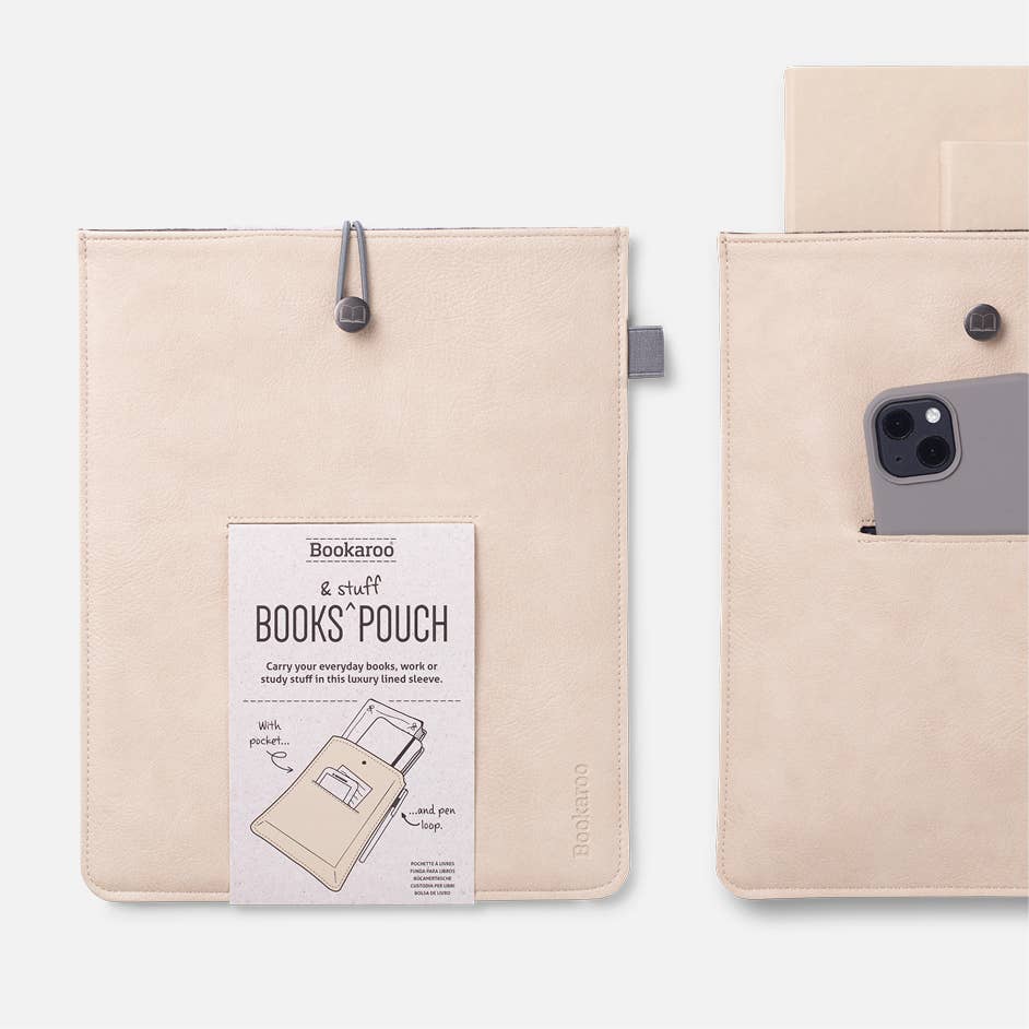 Bookaroo Books & Stuff Pouch: Fern and Cream