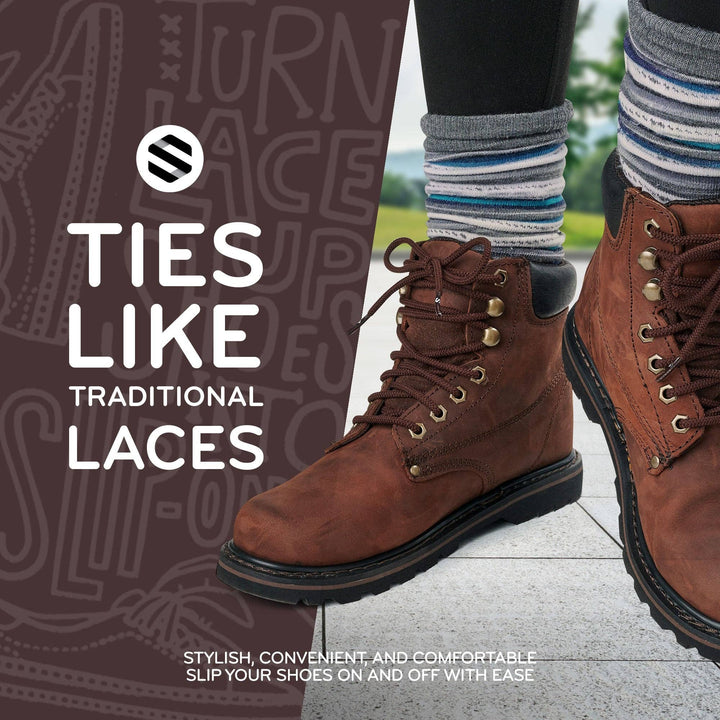 Round Elastic Stretch Shoe Laces: Dark Red / 55 in