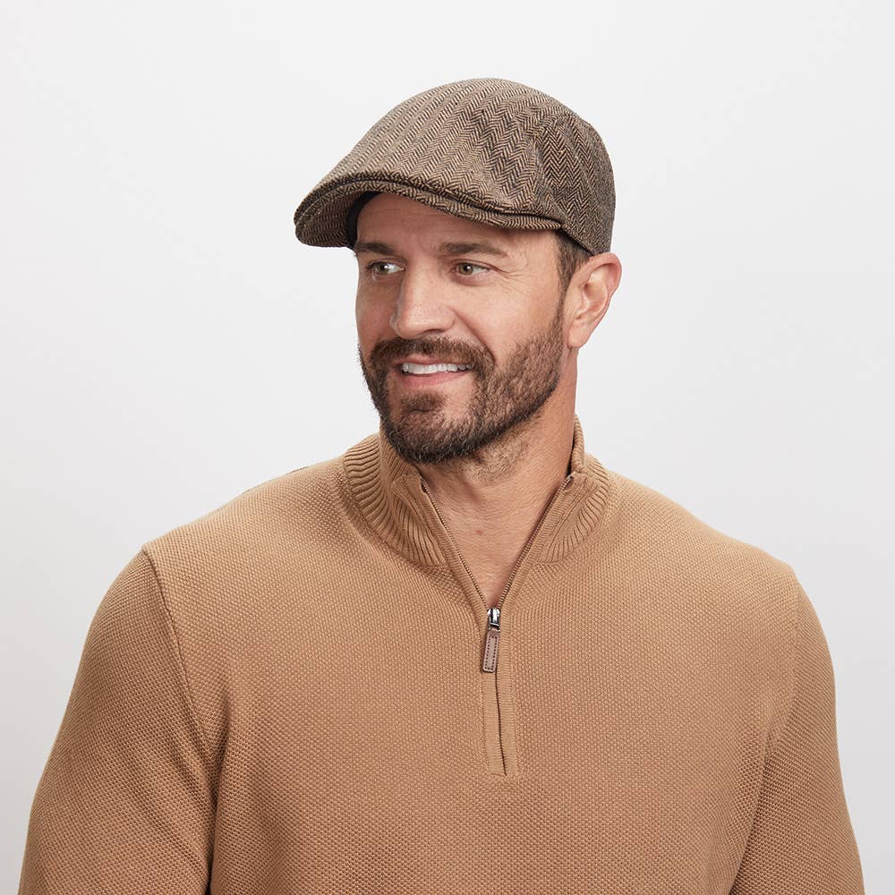 Newsboy Flat Cap - Style Mikey: Brown / XS/S