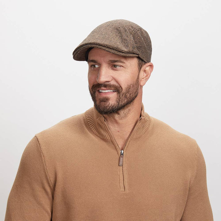 Newsboy Flat Cap - Style Mikey: Brown / XS/S