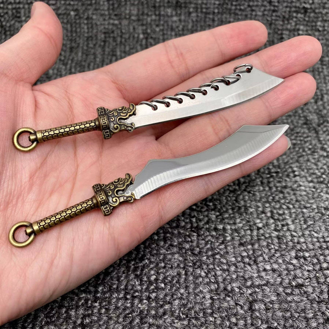 Dragon Head Mini Portable Stainless Steel Knife with Cover: B