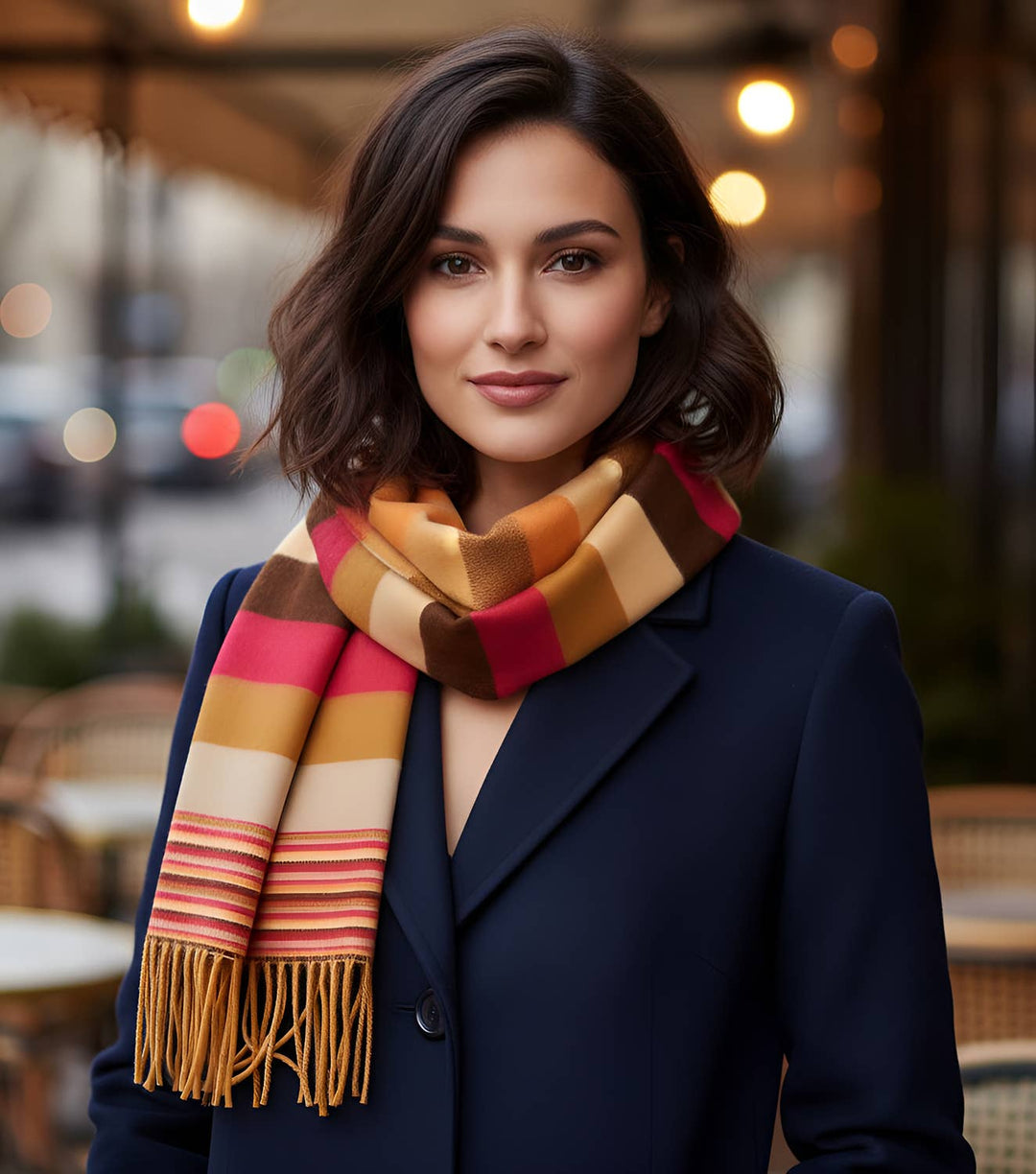 Unisex Tartan Plaid Cashmere Feel Winter Soft Scarf: Tartan Blue and Green