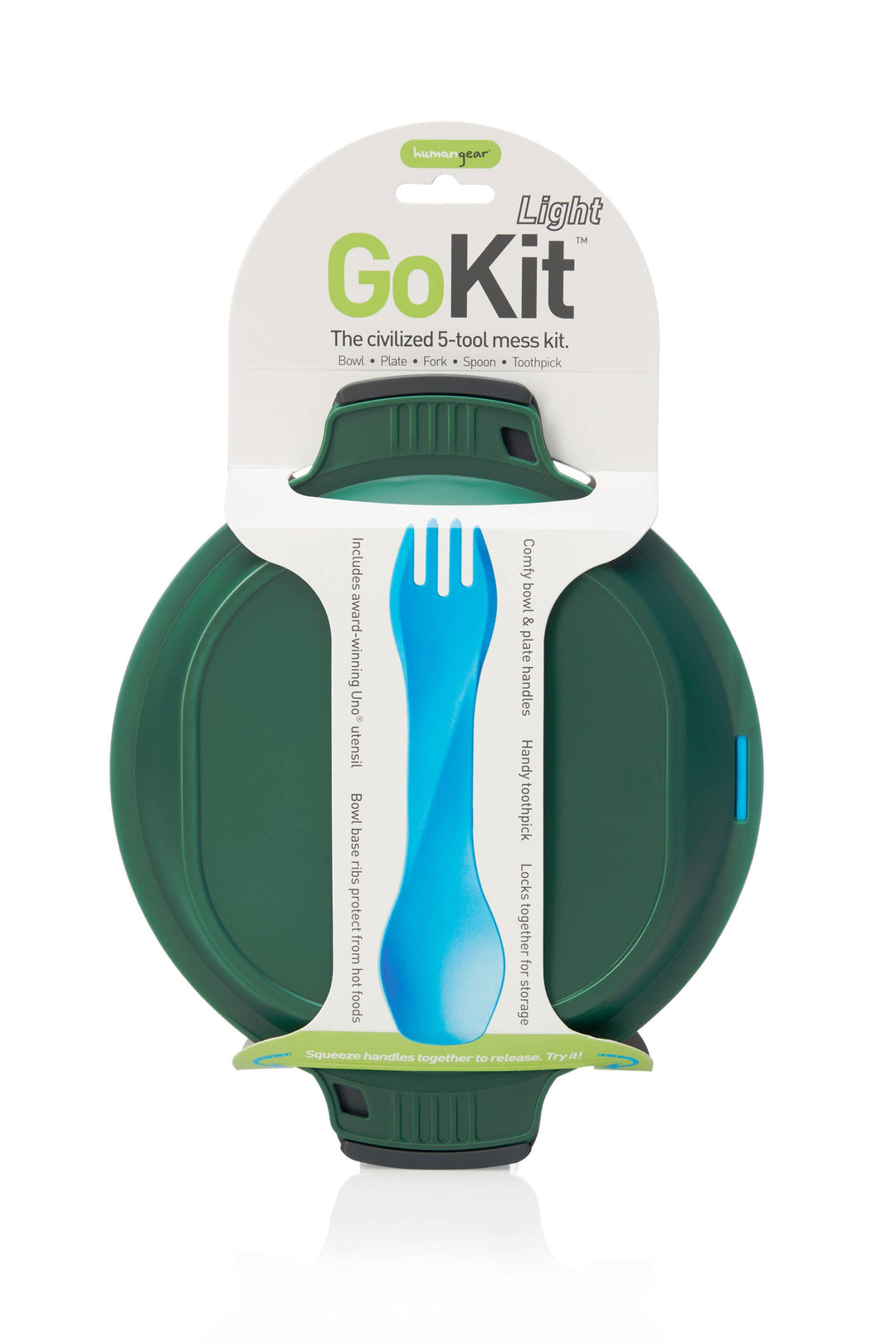 GoKit - Utensil and Plate Mess Kit Set: Blue / Light