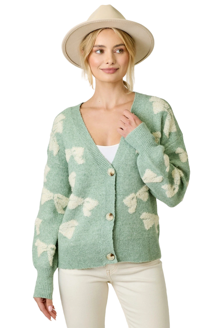W's Ribbon Bow Cardigan