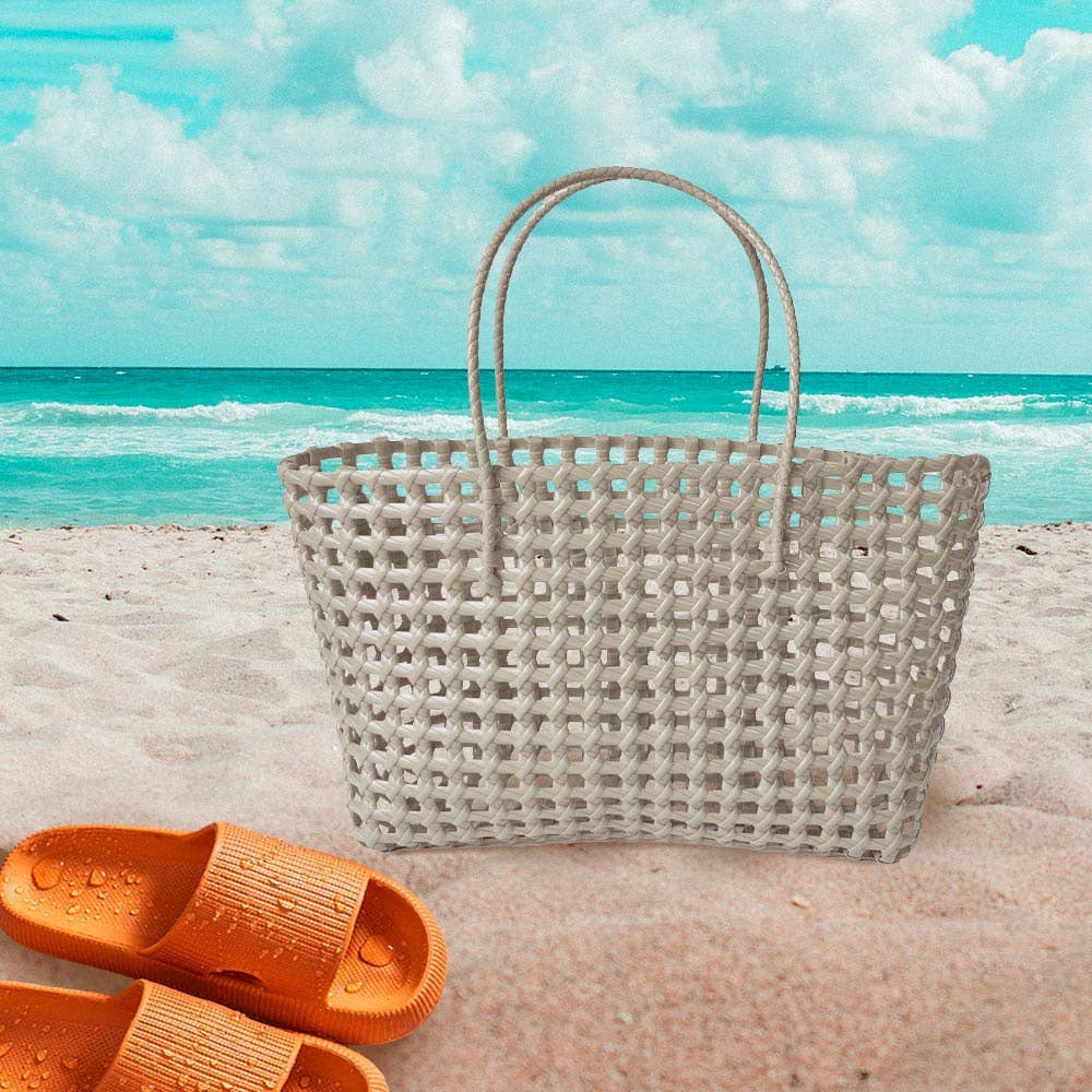 Jelly Tube Tote Bag / Shoulder Bag: White