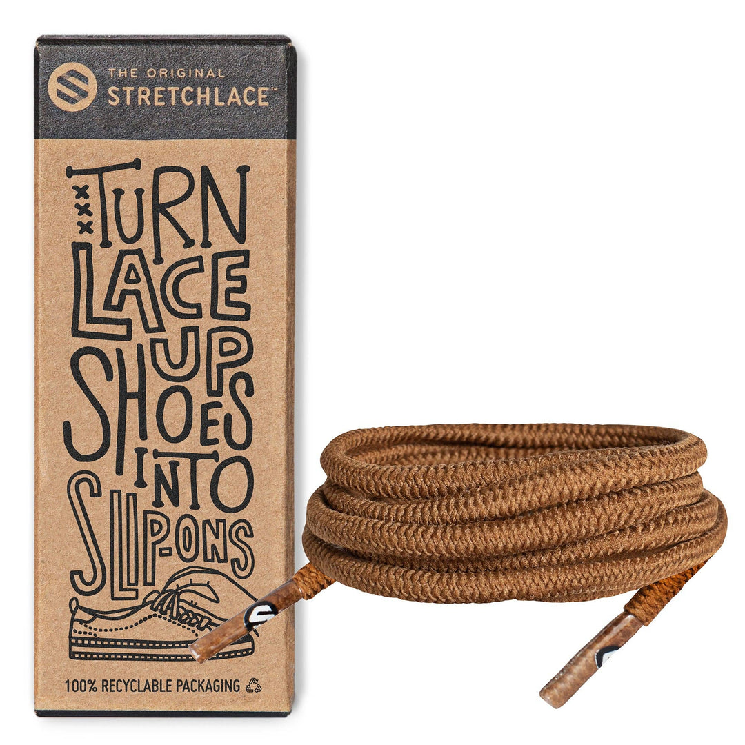 Round Elastic Stretch Shoe Laces: Dark Red / 55 in