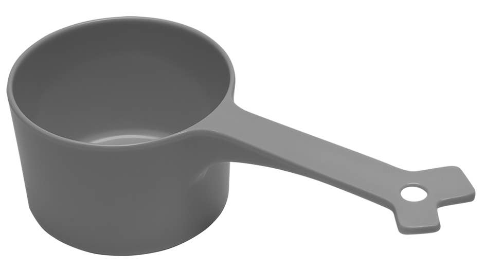 Messy Mutts Melamine Dog Food Scoop Grey 1 Cup