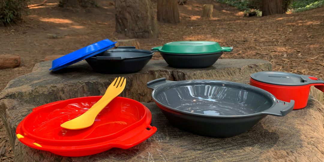 GoKit - Utensil and Plate Mess Kit Set: Blue / Light