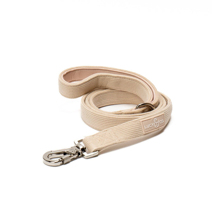 Cream Corduroy Leash: L