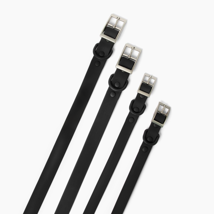 Midnight Waterproof PVC Collar: Large