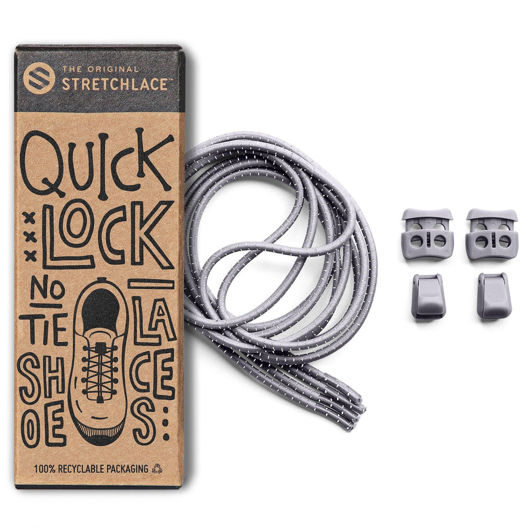 Quick Lock No Tie Elastic Shoelaces: Black