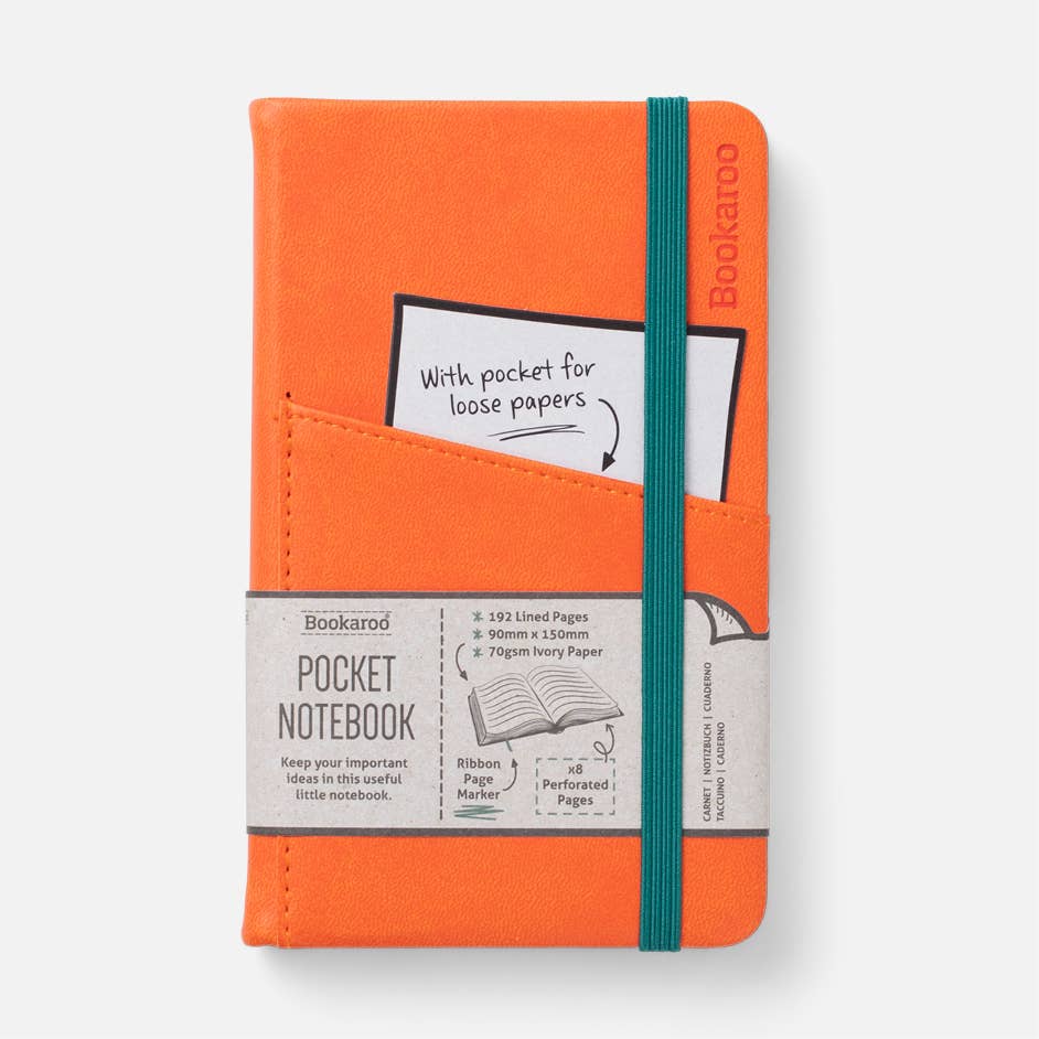 Bookaroo A6 Pocket Notebook: Orange