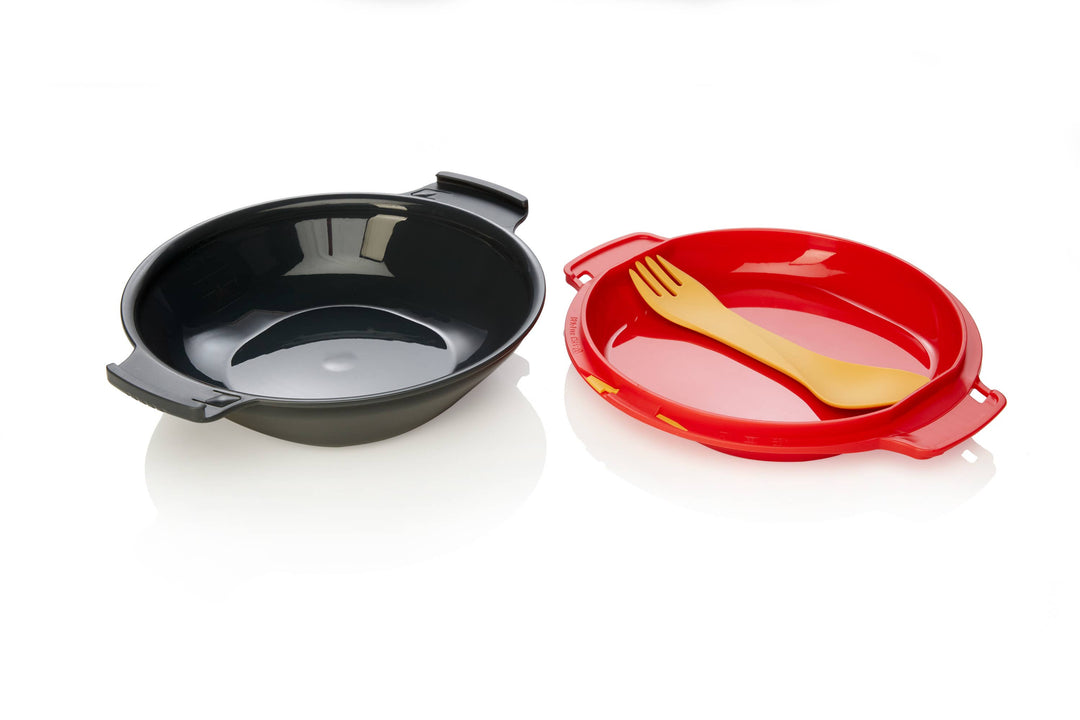 GoKit - Utensil and Plate Mess Kit Set: Blue / Light