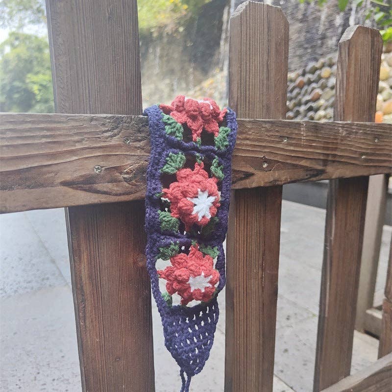 Crochet Daisy Hairband: COFFEE