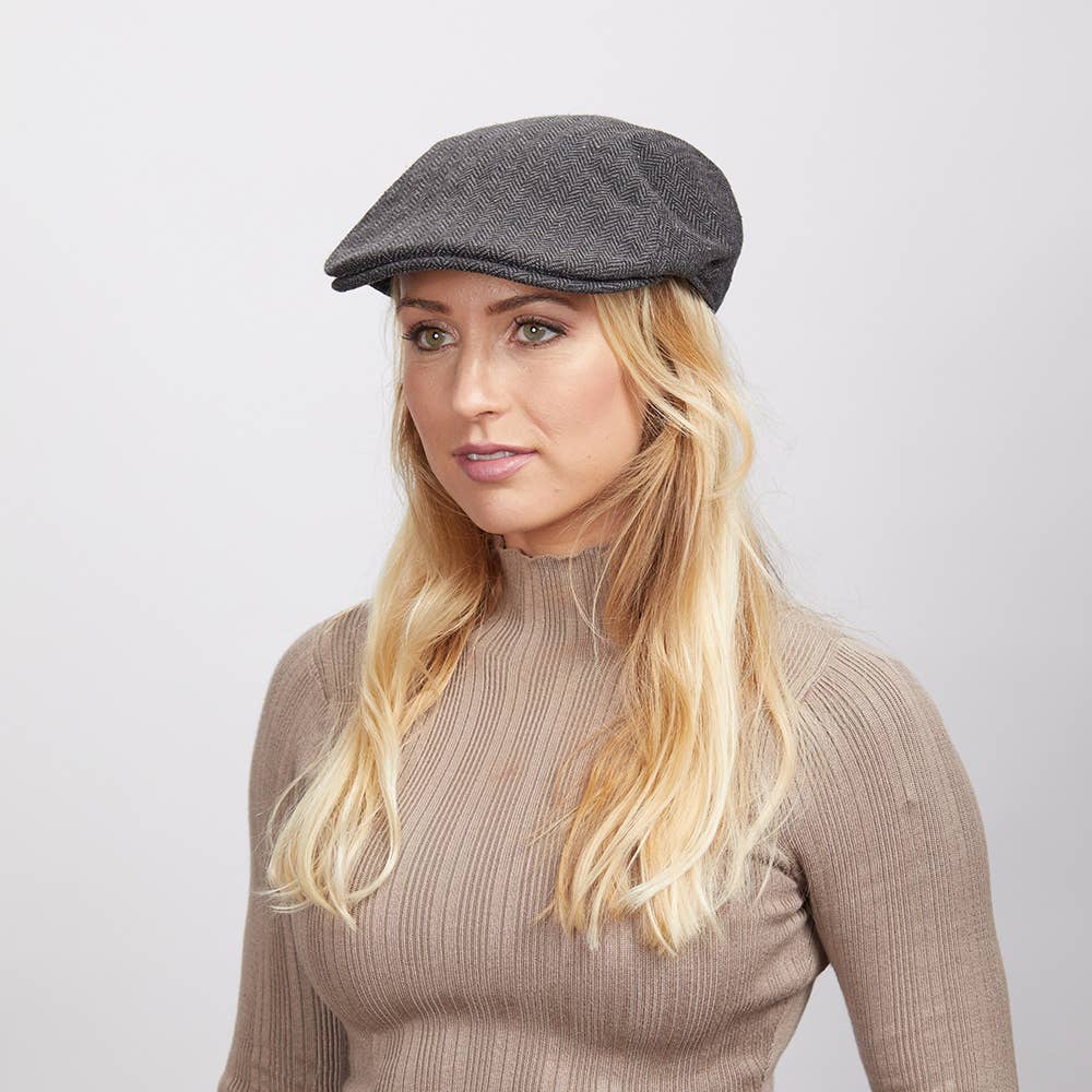 Newsboy Flat Cap - Style Mikey: Brown / L/XL