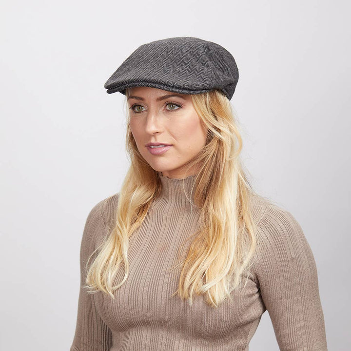 Newsboy Flat Cap - Style Mikey: Brown / L/XL