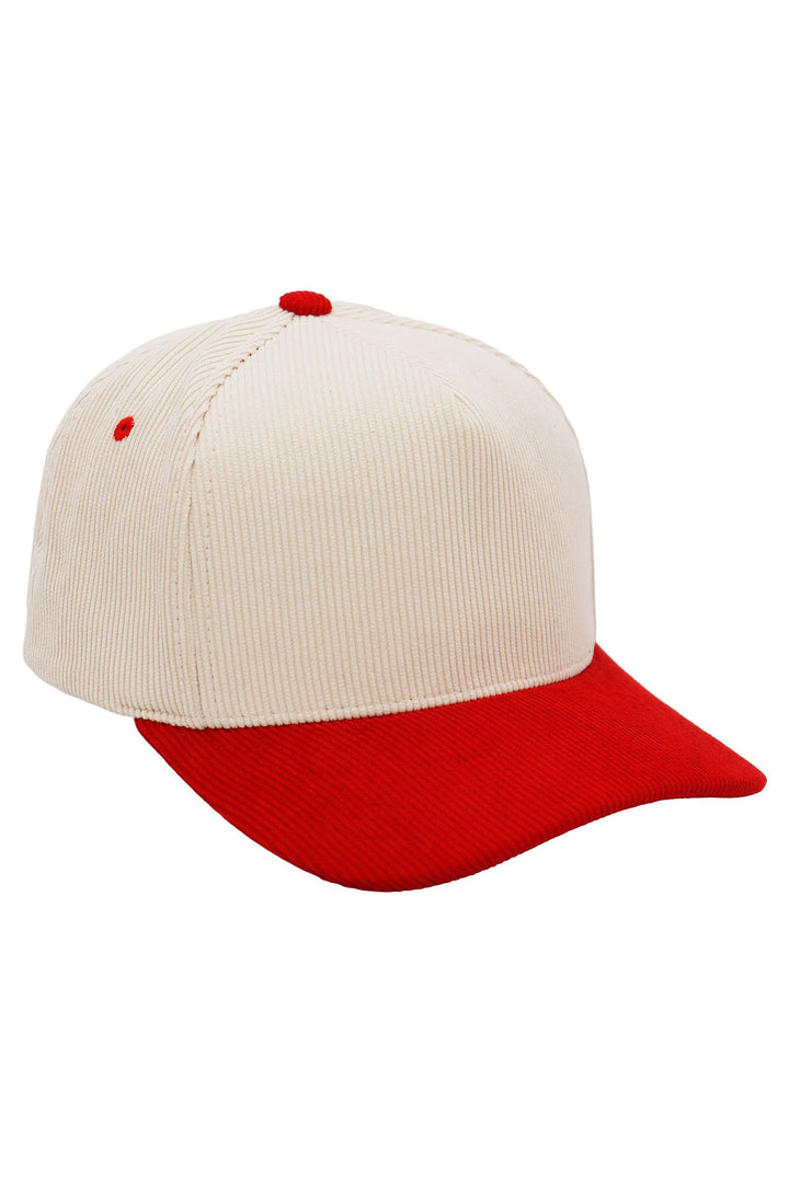 Premium Corduroy Beige Upper Baseball Cap: BEIGE/CAMEL / ONE SIZE