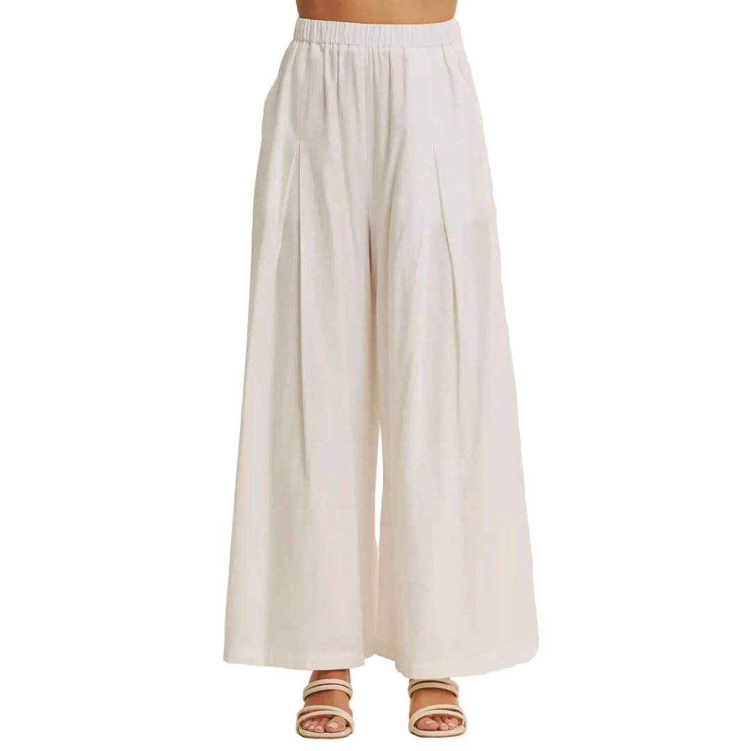 W's Elongating Pleated Flare Pants