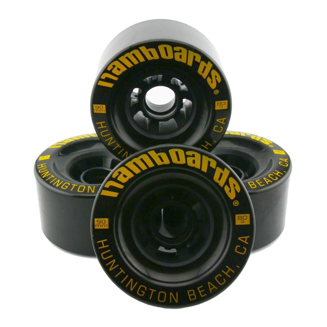 Hamboards Carving Wheels — Cast Polyurethane | Set of 4 | Black