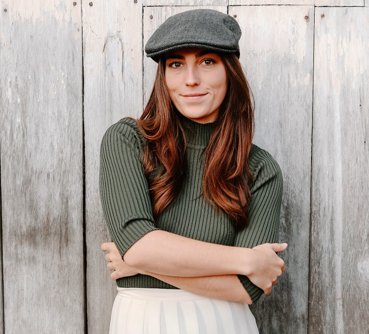 Newsboy Flat Cap - Style Mikey: Brown / XS/S