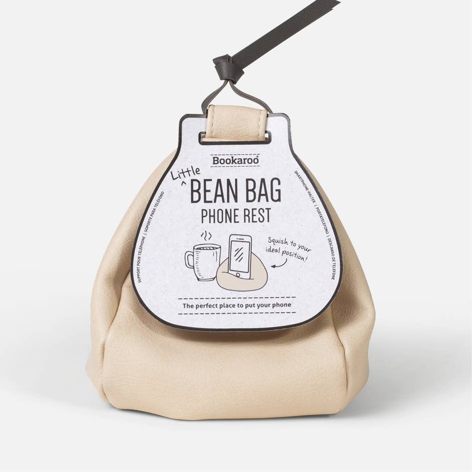 Little Bean Bag Phone Rest: Brown with Black