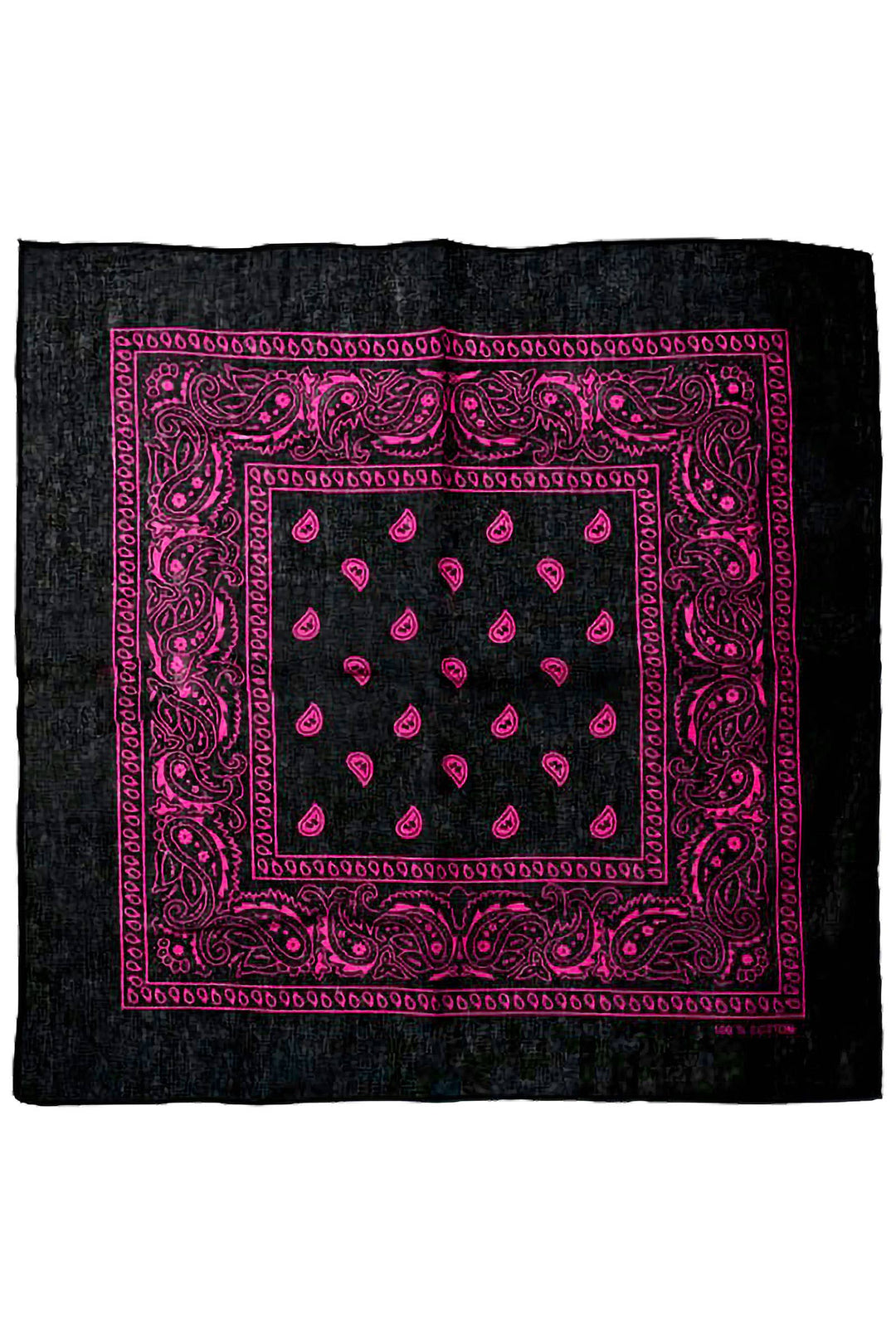 Classic Paisley Print Square Cotton Bandana: DARK ORANGE / ONE SIZE