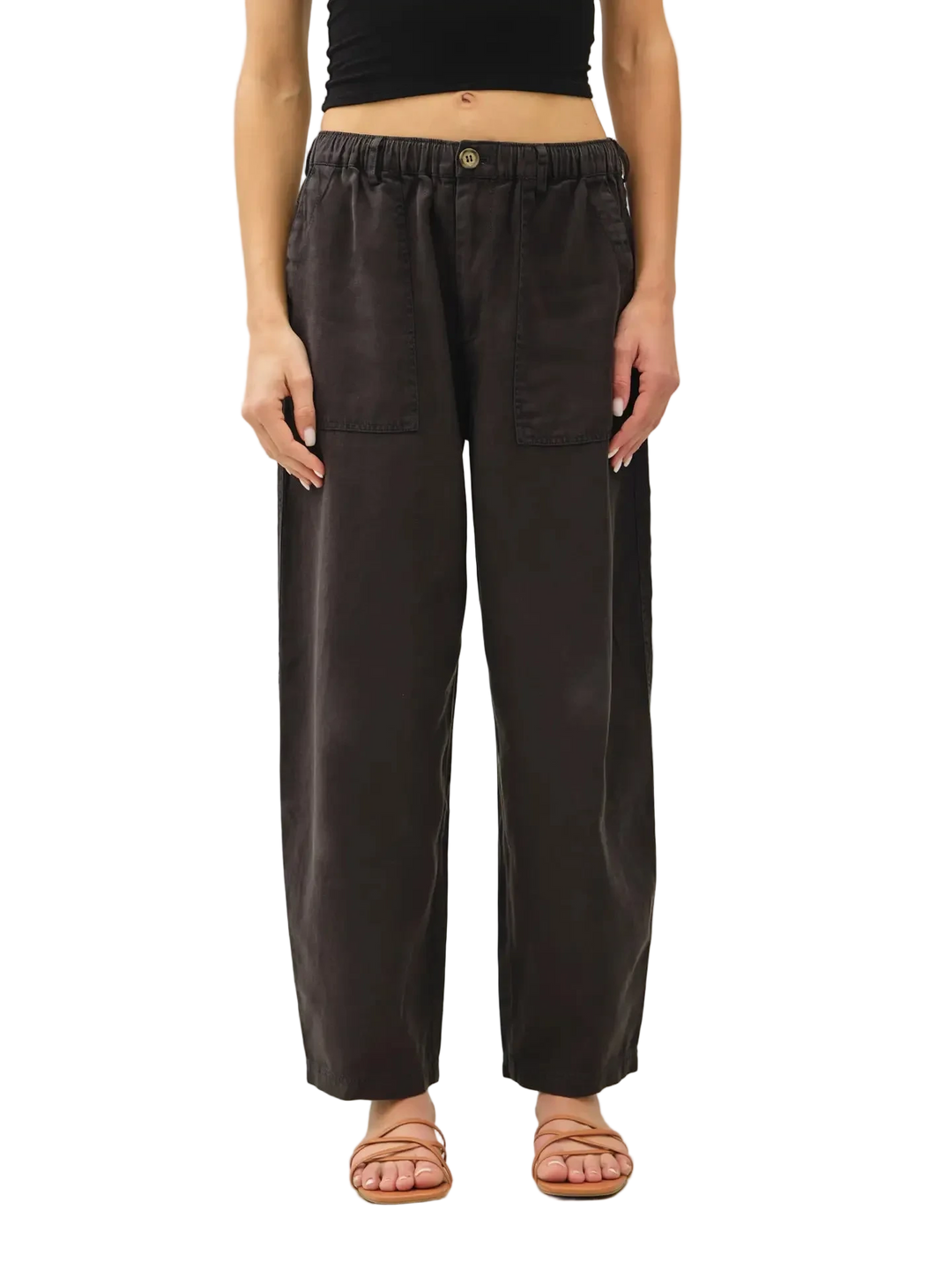 W's Tencel Linen Blend Barrel Pants