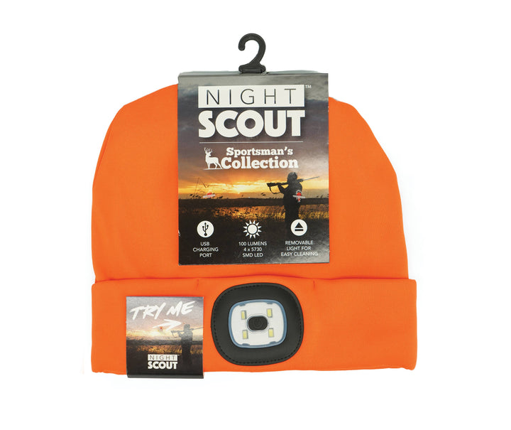 Night Scope Sportsman Rechargeable LED Beanie, Camo
