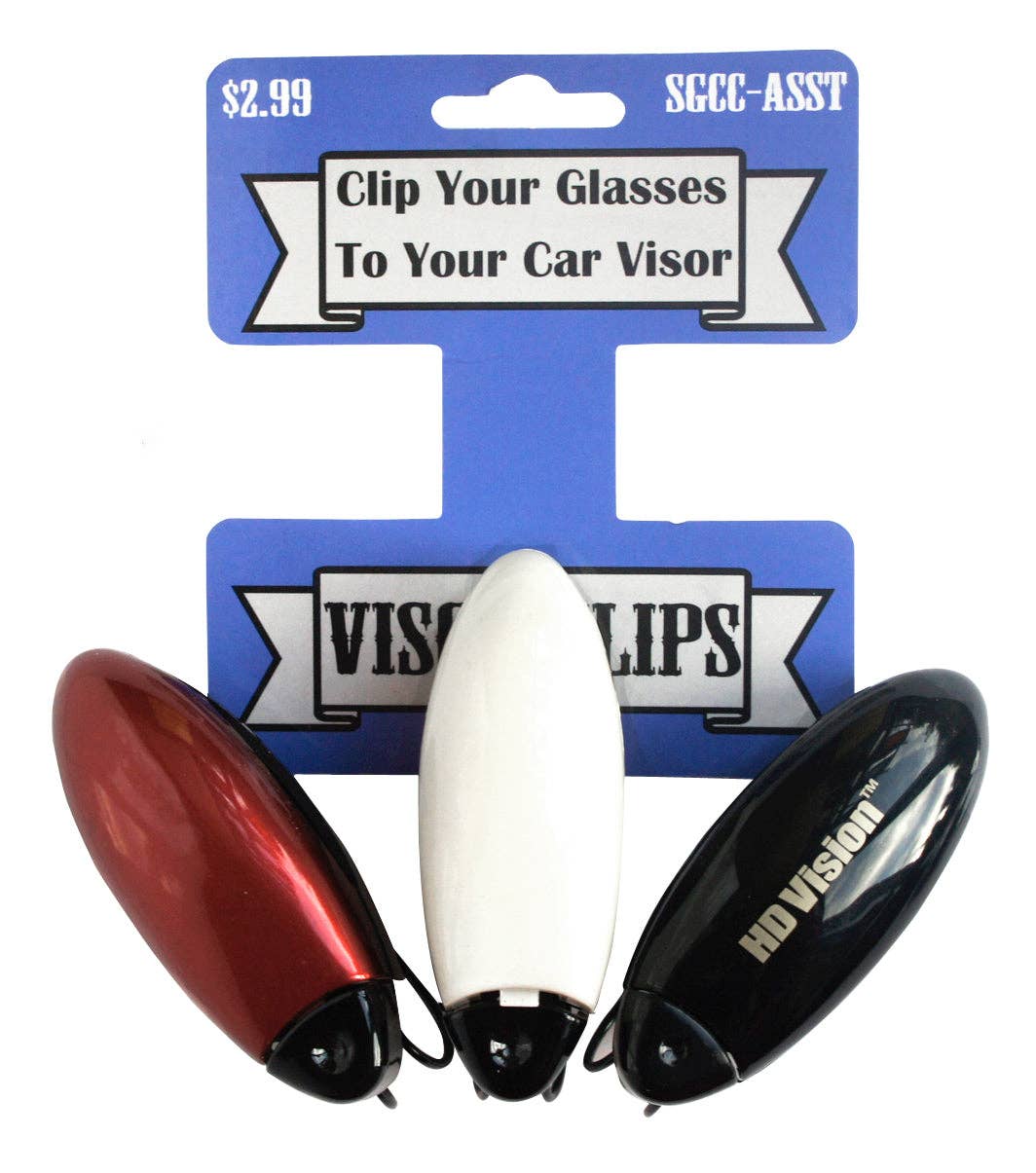 Car Visor Clips for Sunglasses and Reading glasses, Assorted Colors