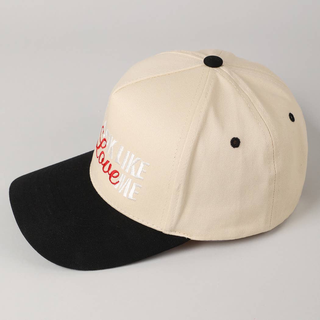 You Look Like You Love Me Embroidery Trucker Hat: Hot Pink / ONE SIZE