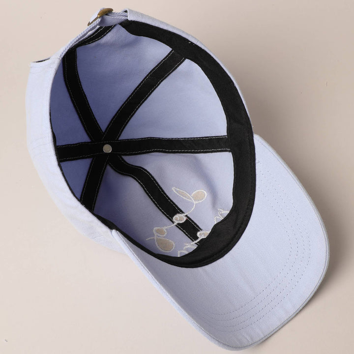 Dog Mom Lettering Embroidery Baseball Cap: CLAY / One Size