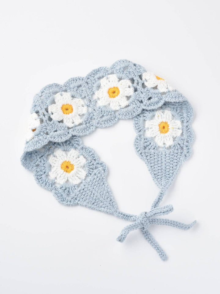 Haila - Crochet Flower Hairband - Summer's Perfect Accessory: GREEN