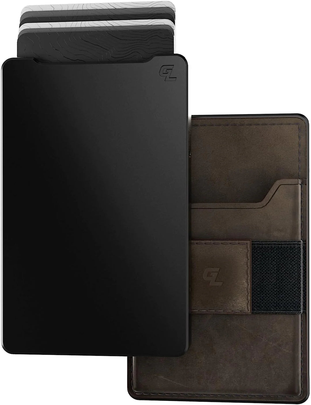 Leather Wallet, Black/Brown