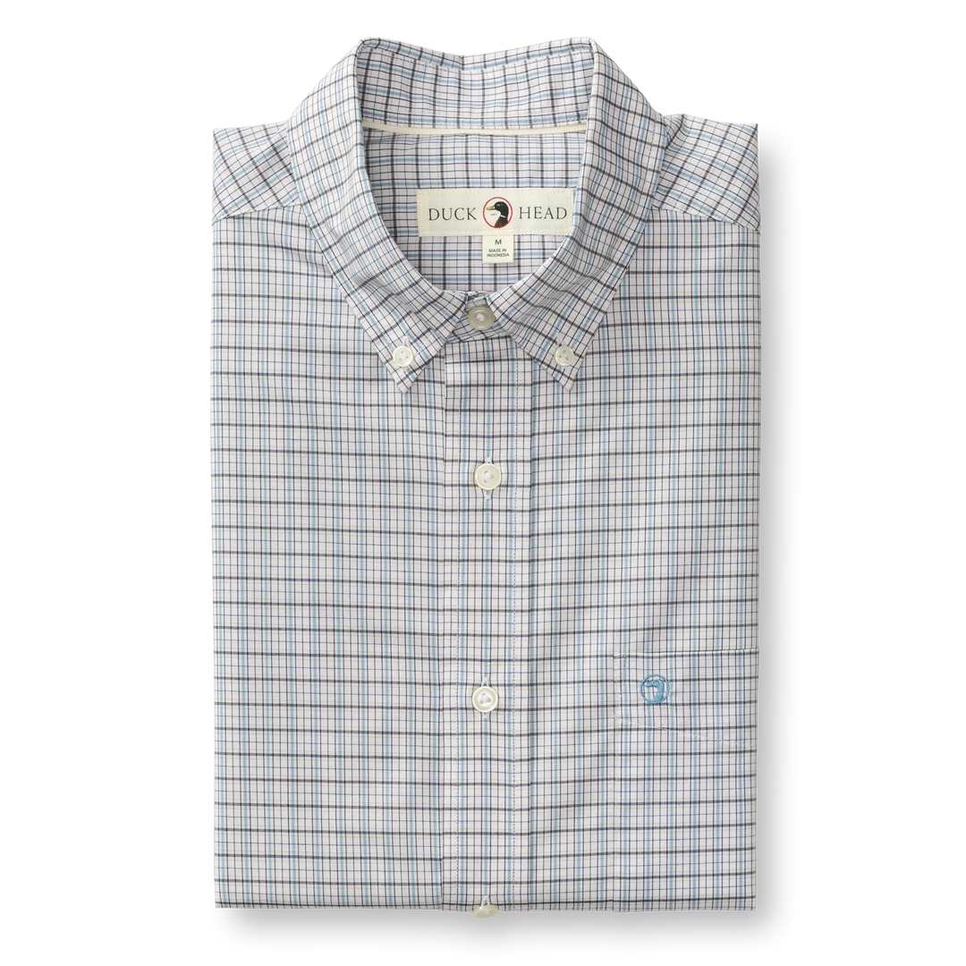 M's LS Performance Poplin Sport Shirt - Edison Plaid