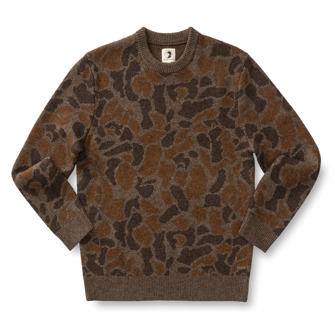M's Camo Intarsia Crewneck Sweater