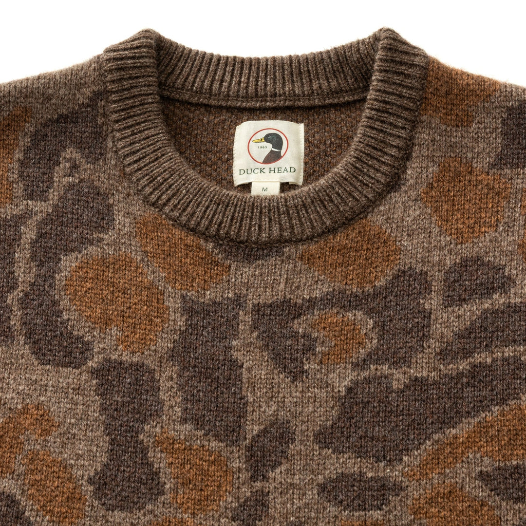 M's Camo Intarsia Crewneck Sweater