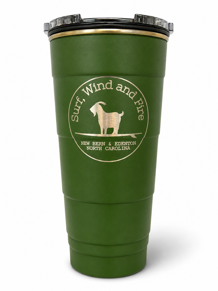 Surfing Goat Logo Insulated Stackable Tumbler, 26oz