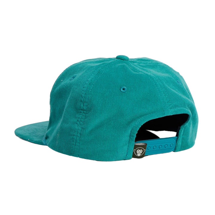 H Bolt Motif Unstructured Snapback Hat, Teal Corduroy