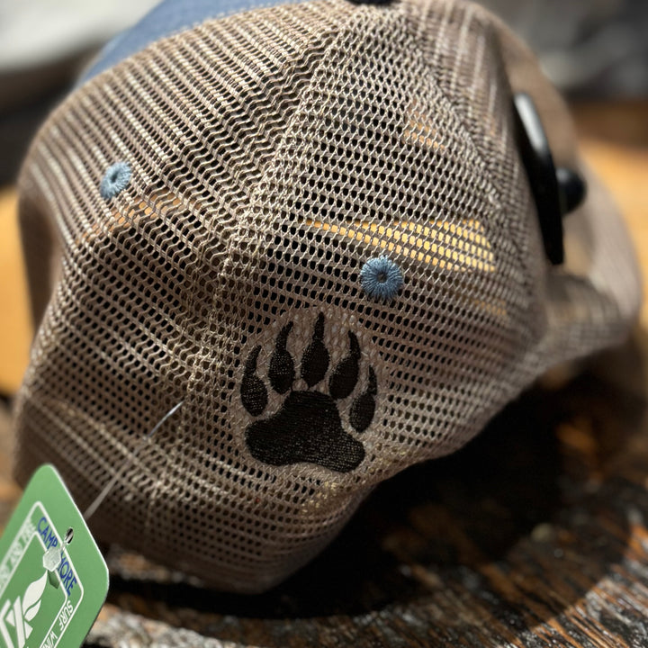 Surfing Bear Trucker Hat, Outer Banks Blue