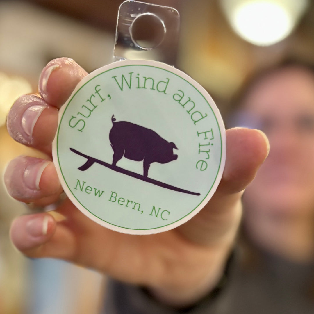 2.5" SWF Surfing Pig Sticker