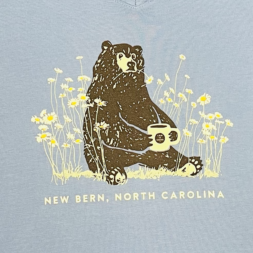 W's L/S Crusher Tee Daisy Bear, New Bern Name Drop