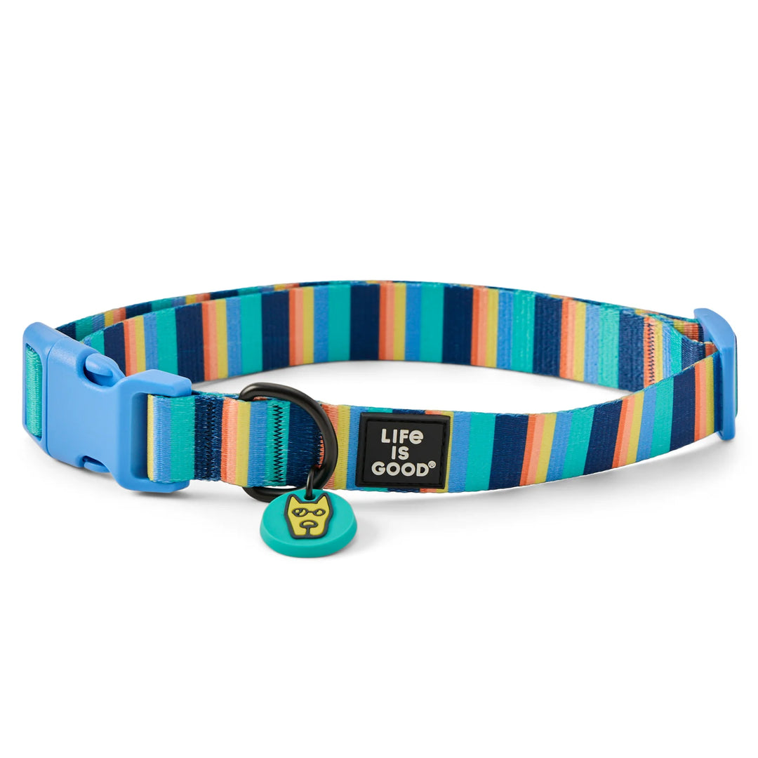Striped Rocket Muliti Colored Dog Collar