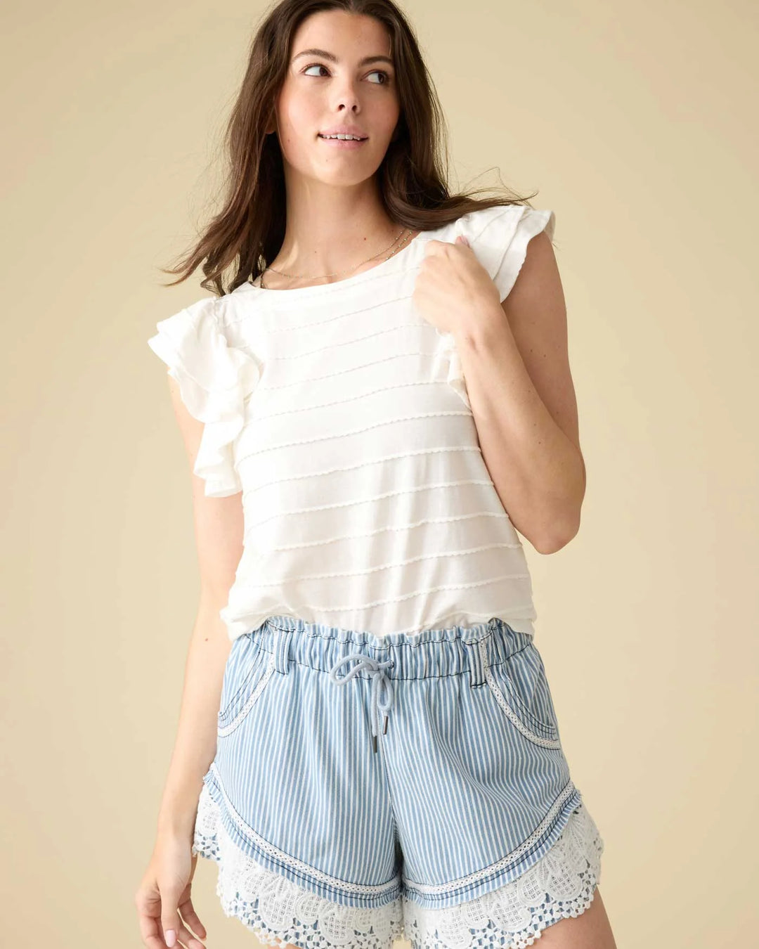 W's Valerie Scalloped Knit Tank