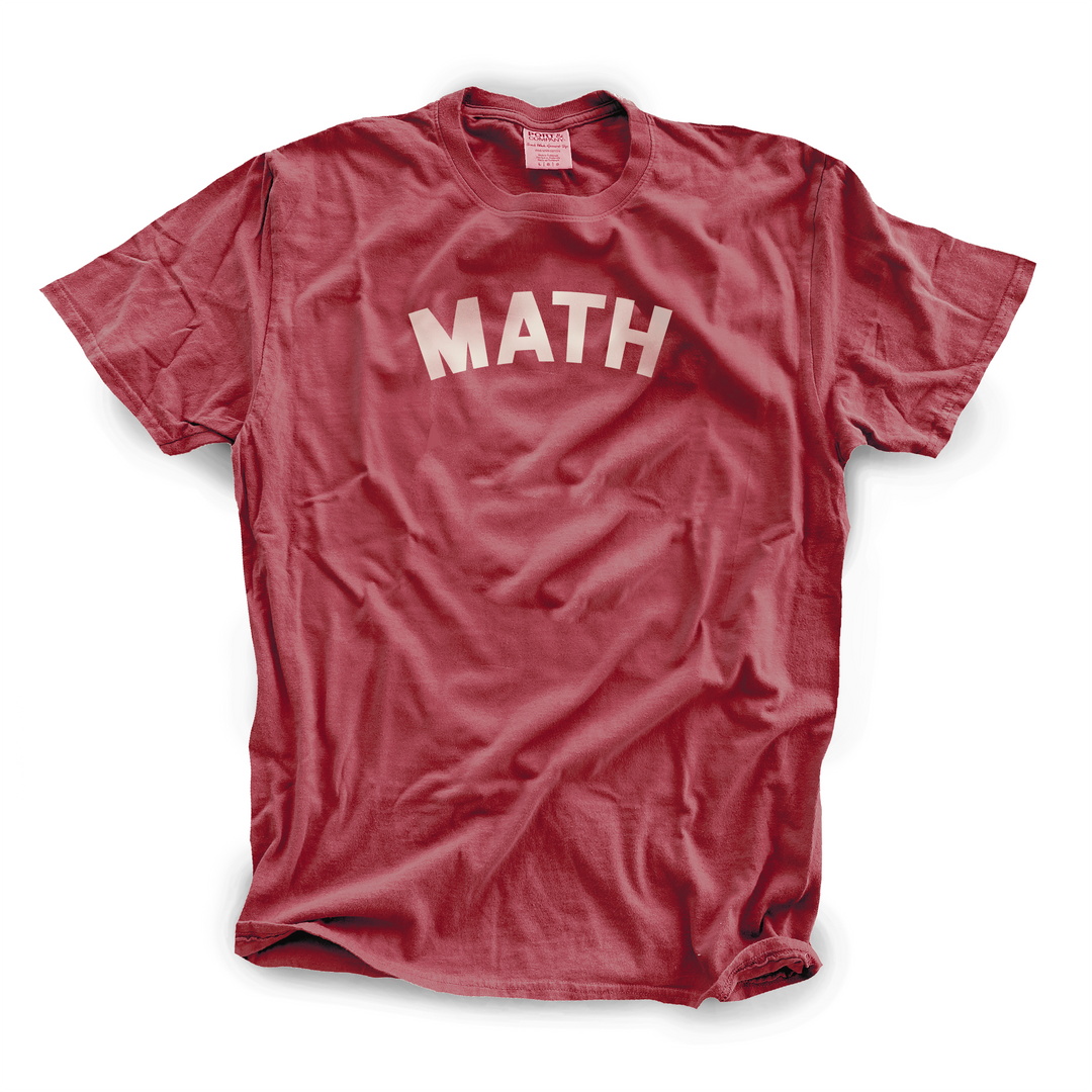 School is Kool, Math, Vintage Red