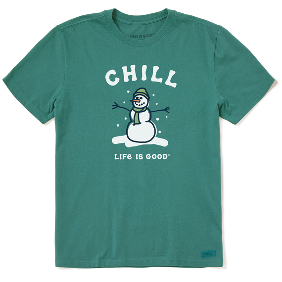 ADULT UNISEX CHILL SNOWMAN HOLIDAY ORNAM Spruce Green OS
