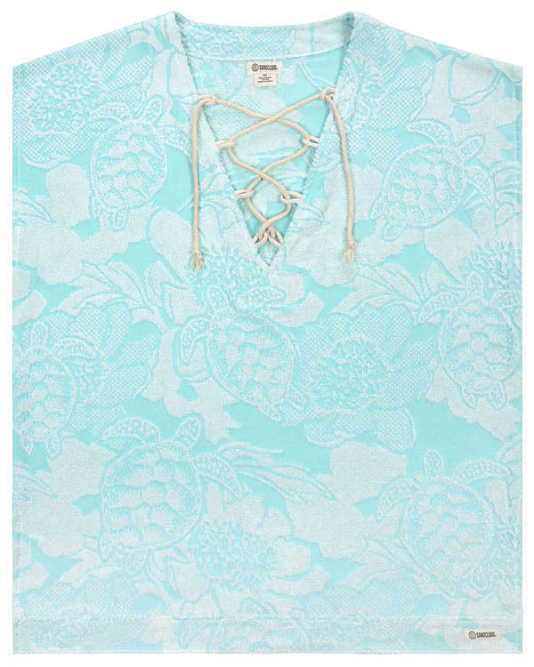Floral Turtle Cover Up, Teal