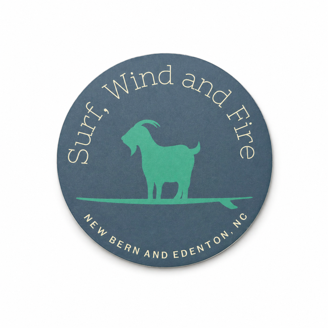 2.5" SWF Surfing Goat Sticker