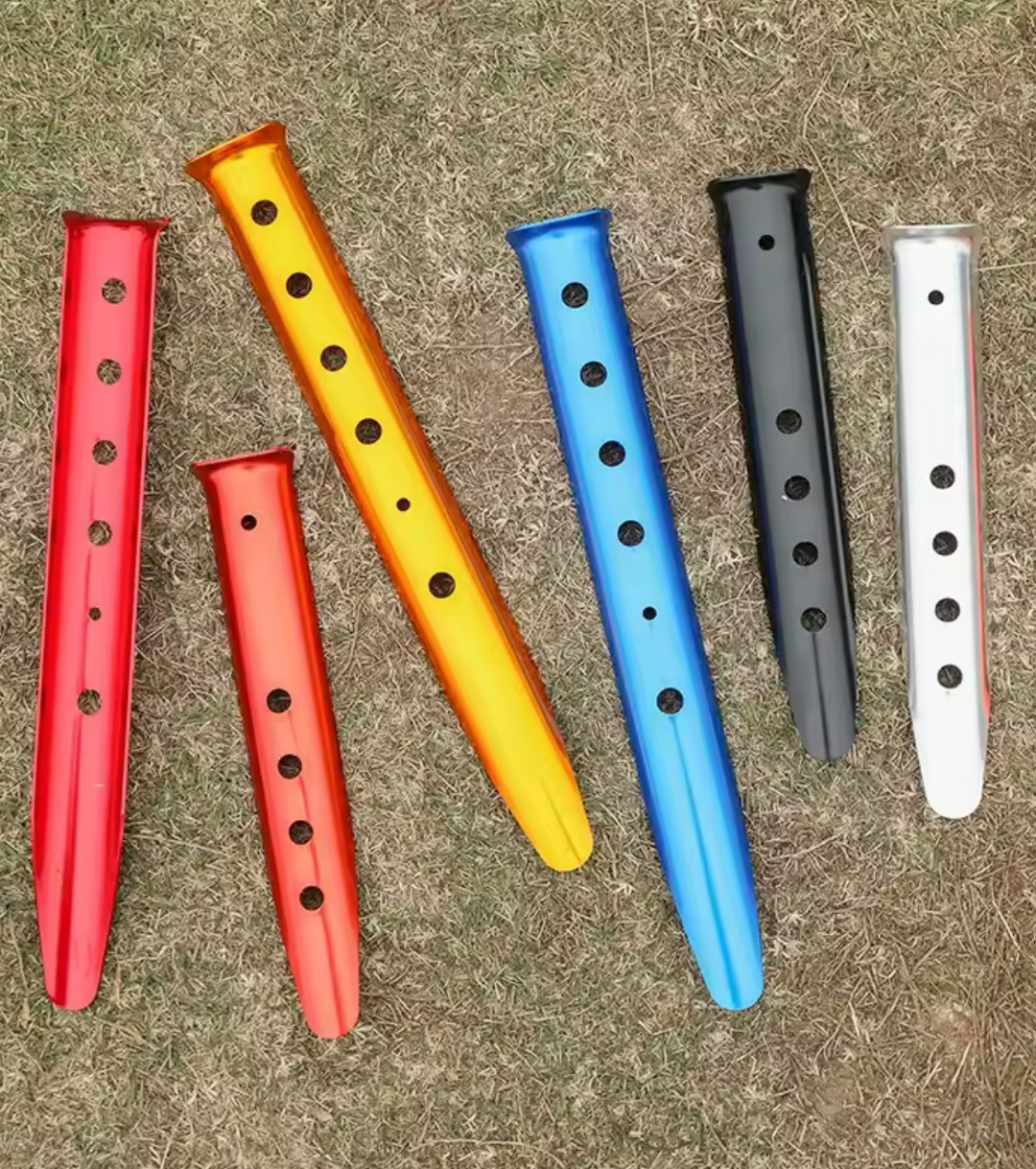 U-Shaped Aluminum Tent Stakes, Assorted Colors