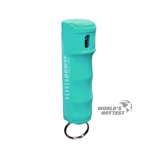 Teal Keychain Pepper Spray Stream with the World's Hottest Formula - NEW!